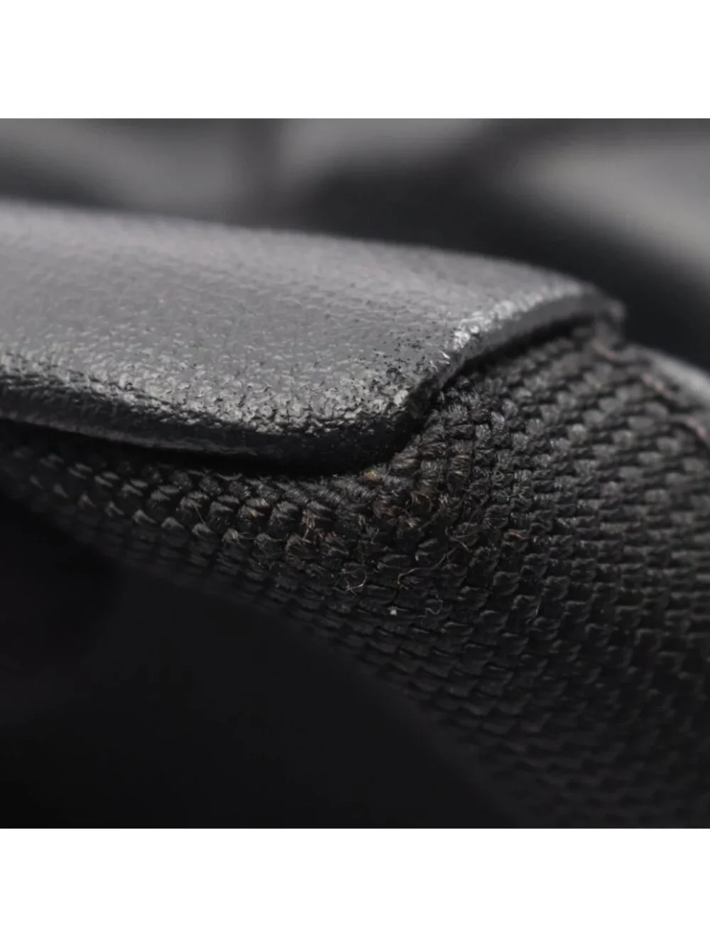 Chanel Tote Bag Paris Biarritz MM Black Canvas Leather MM